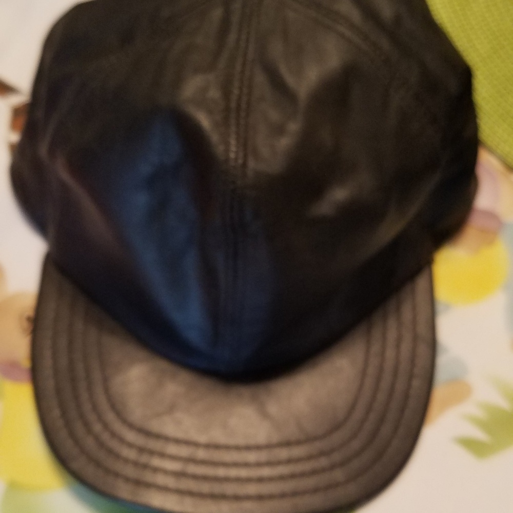 Leather baseball cap